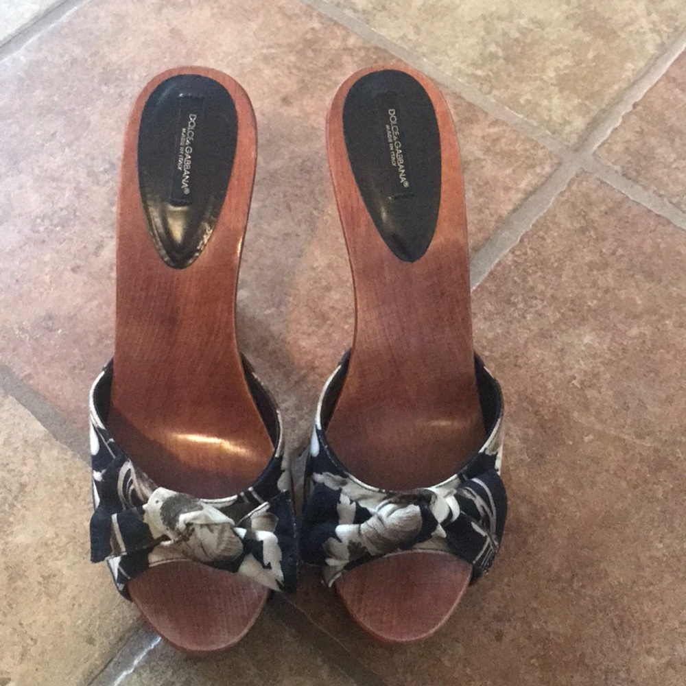 Dolce and Gabbana authentic wooden heels